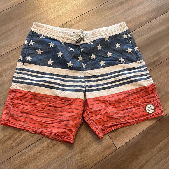 Billabong‎ American Pattern Casual Swimtrunks Men 33 - Picture 1 of 5